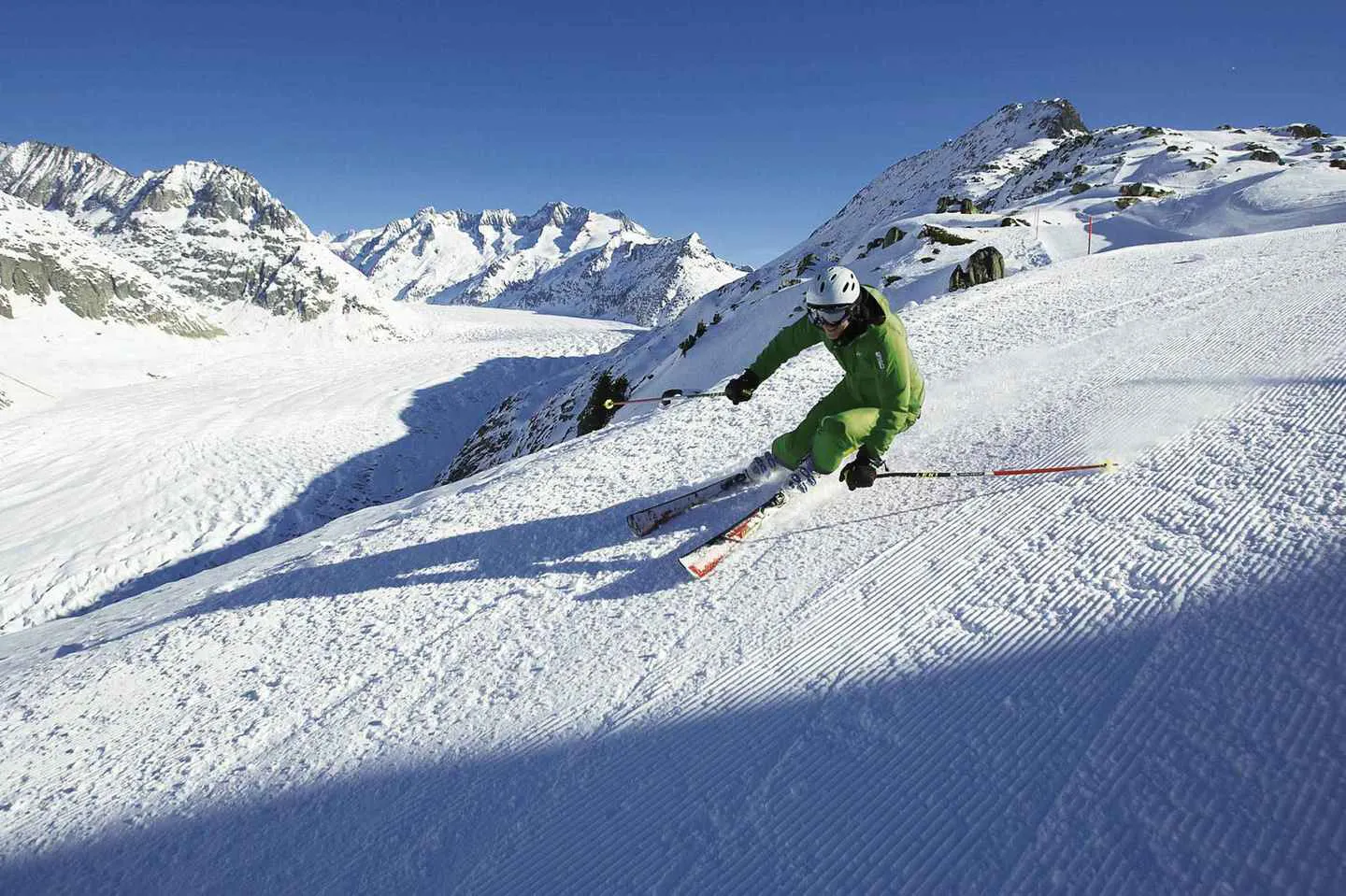 Skiing in the Aletsch arena